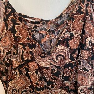 Forever 21 paisley cropped cami with back cutout